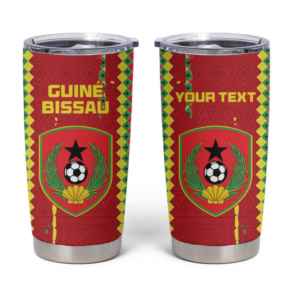 Custom Guinea Bissau Football Tumbler Cup Go Djurtus - African Pattern LT15