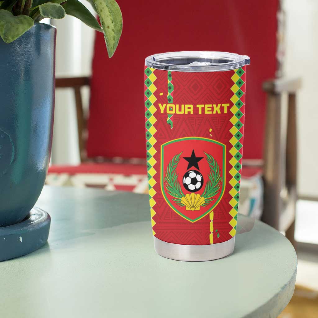 Custom Guinea Bissau Football Tumbler Cup Go Djurtus - African Pattern LT15