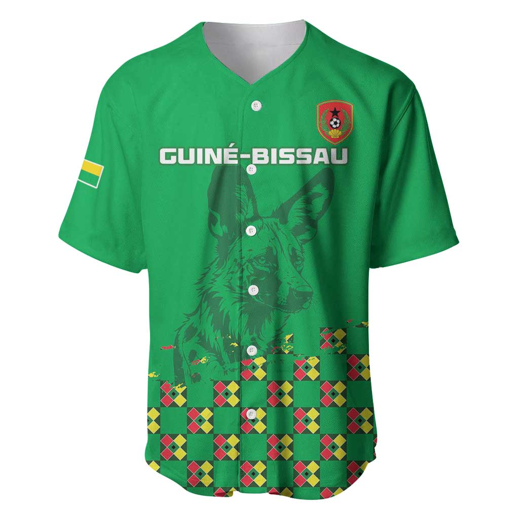 Custom Guinea Bissau Football Baseball Jersey African Wild Dog - Go Djurtus LT15