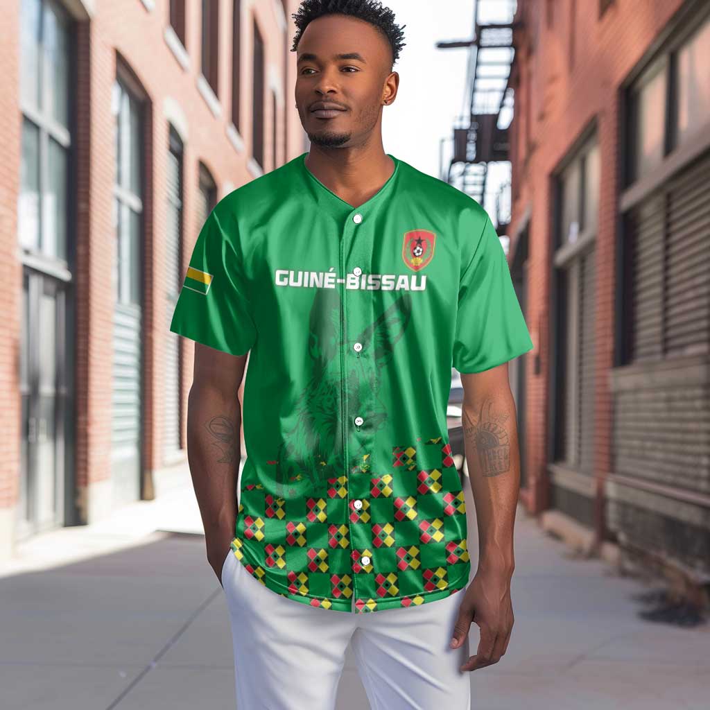 Custom Guinea Bissau Football Baseball Jersey African Wild Dog - Go Djurtus LT15