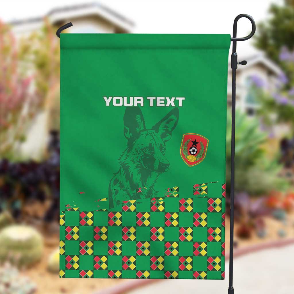 Custom Guinea Bissau Football Garden Flag African Wild Dog - Go Djurtus LT15
