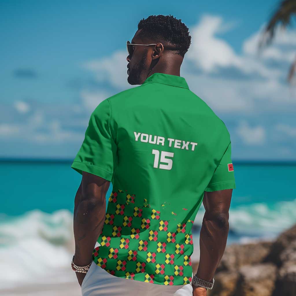 Custom Guinea Bissau Football Hawaiian Shirt African Wild Dog - Go Djurtus LT15