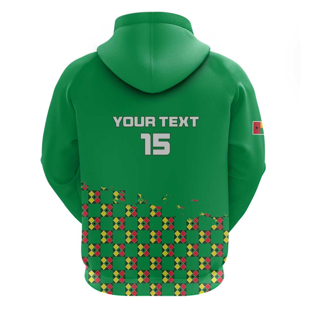Custom Guinea Bissau Football Hoodie Go Djurtus - Green Ver LT15