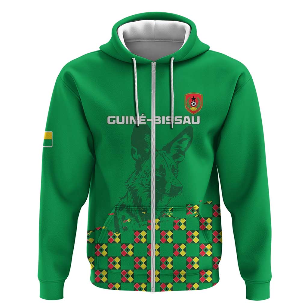 Custom Guinea Bissau Football Hoodie Go Djurtus - Green Ver LT15