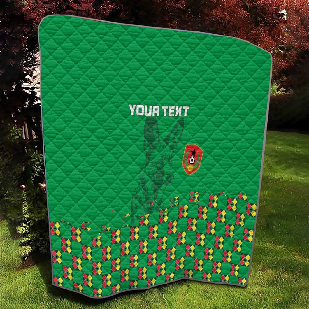 Custom Guinea Bissau Football Quilt African Wild Dog - Go Djurtus LT15