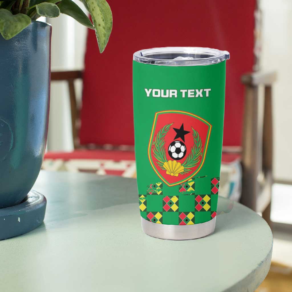 Custom Guinea Bissau Football Tumbler Cup African Wild Dog - Go Djurtus LT15