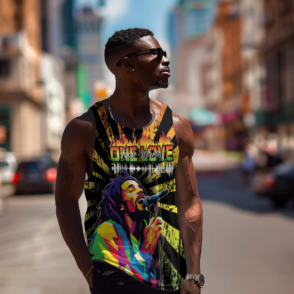 Afro-American Reggae Legend Bob Men Tank Top One Love - Grunge Style LT15