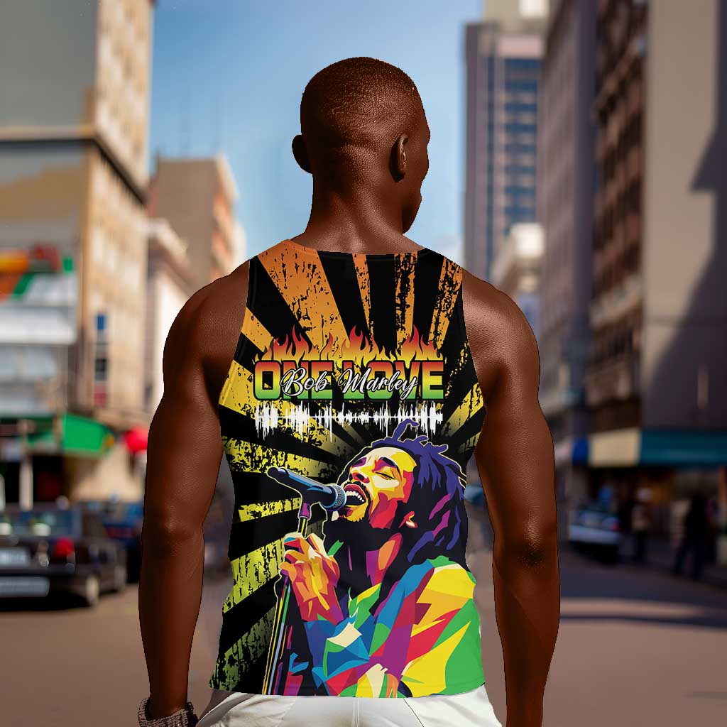 Afro-American Reggae Legend Bob Men Tank Top One Love - Grunge Style LT15