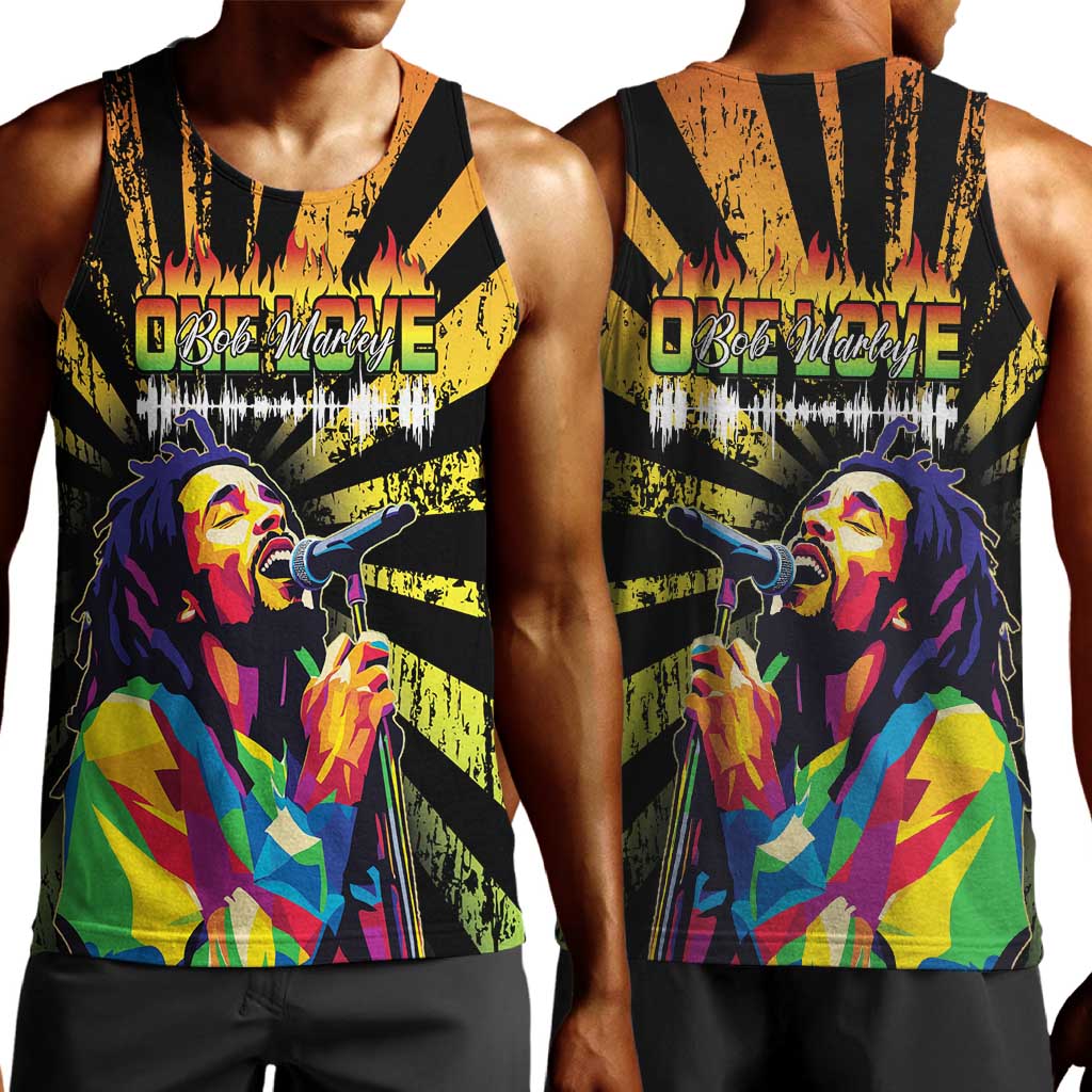 Afro-American Reggae Legend Bob Men Tank Top One Love - Grunge Style LT15