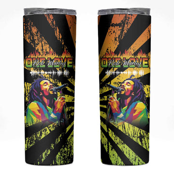 Afro-American Reggae Legend Bob Skinny Tumbler One Love - Grunge Style LT15