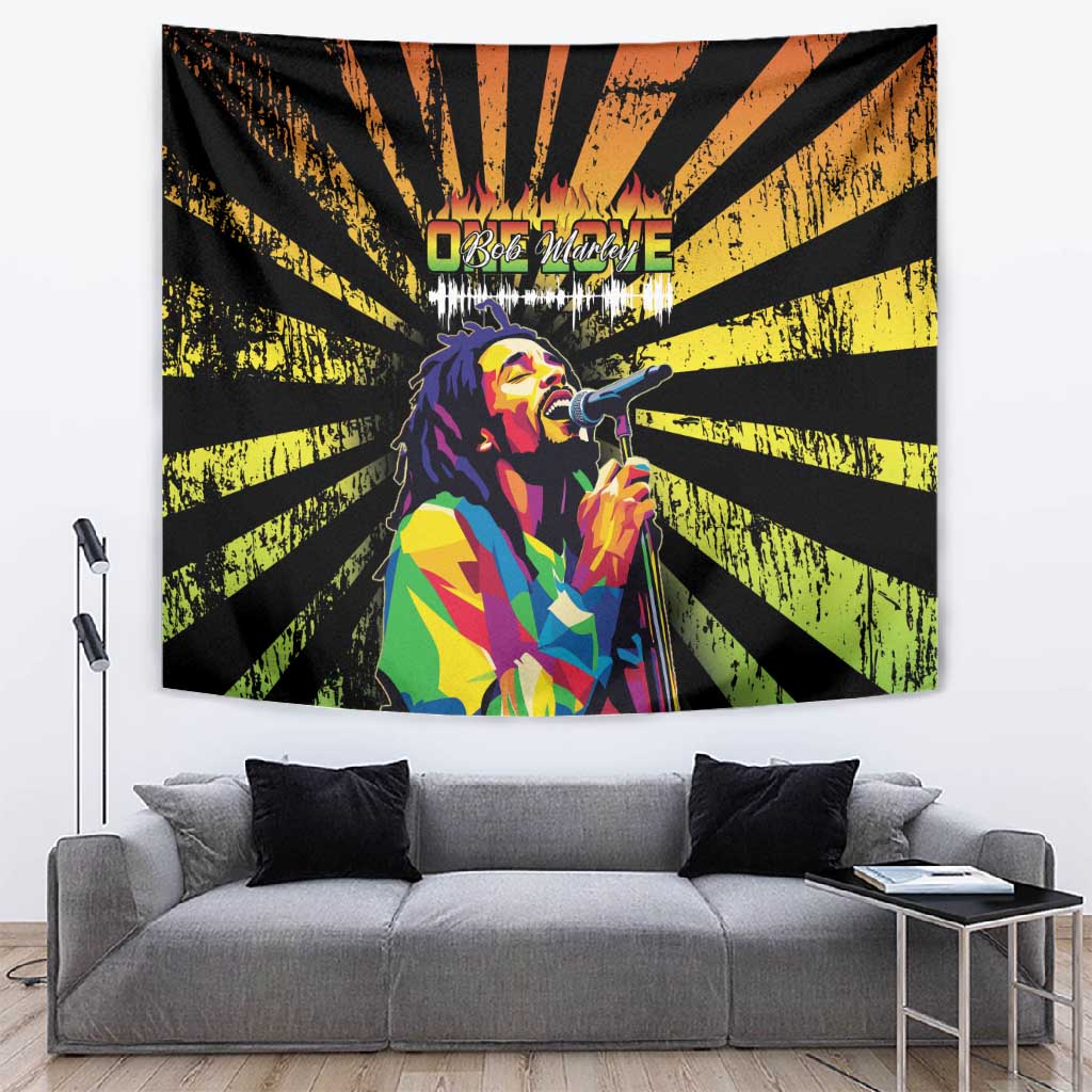 Afro-American Reggae Legend Bob Tapestry One Love - Grunge Style LT15