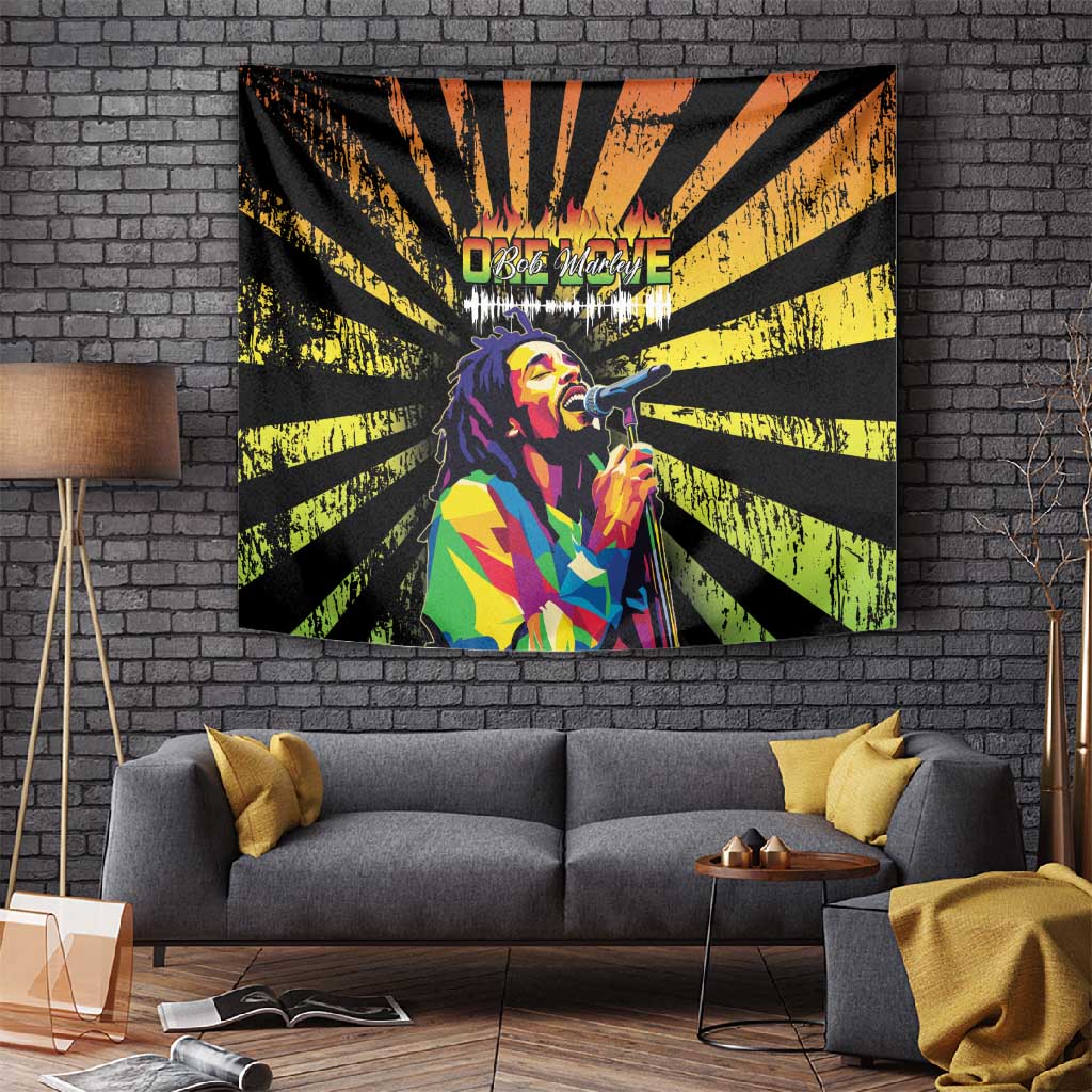 Afro-American Reggae Legend Bob Tapestry One Love - Grunge Style LT15