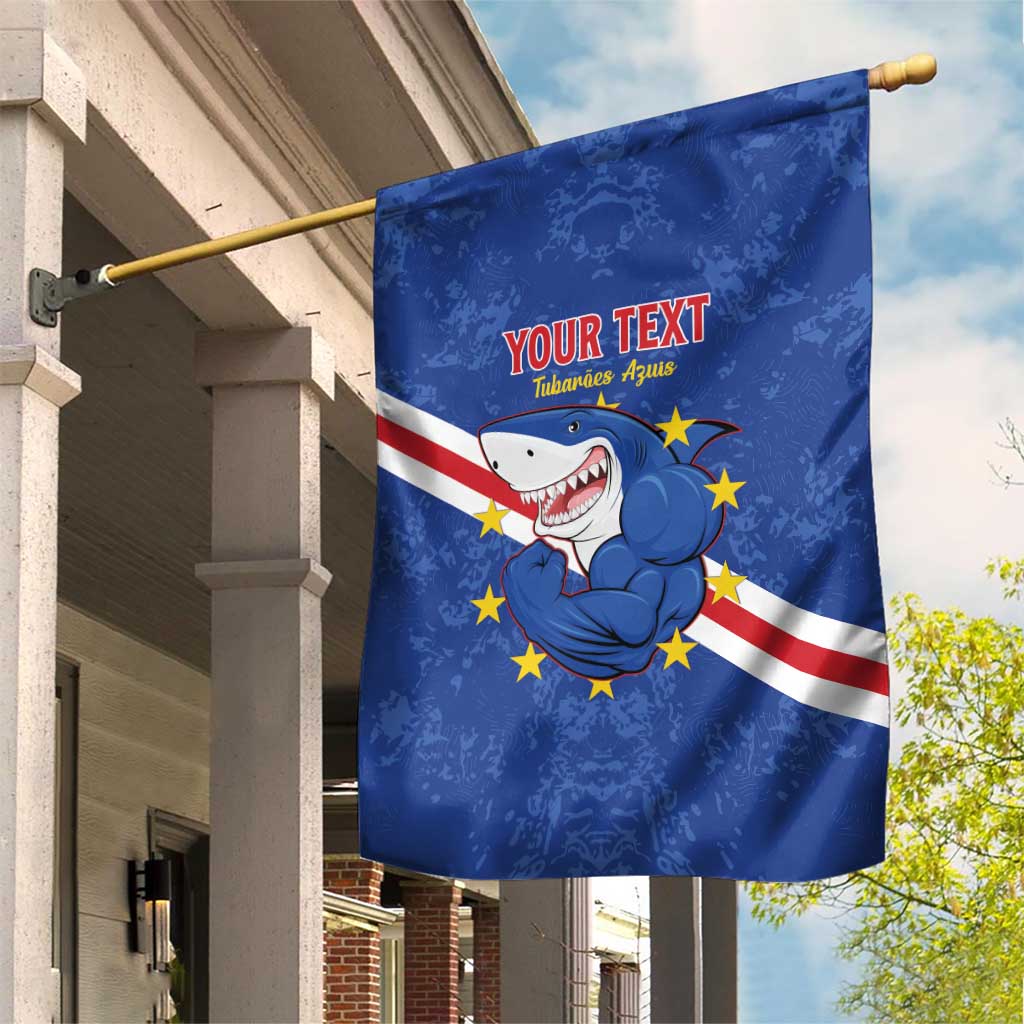 Custom Cabo Verde Football Garden Flag Go Tubaroes Azuis LT15