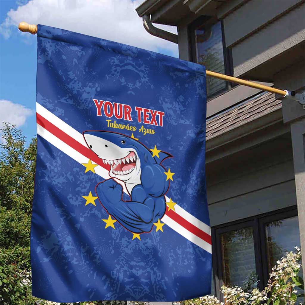 Custom Cabo Verde Football Garden Flag Go Tubaroes Azuis LT15