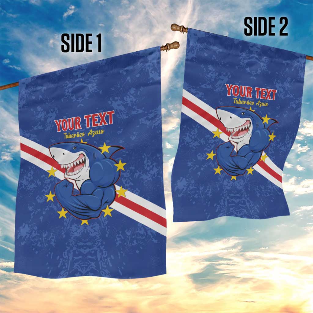 Custom Cabo Verde Football Garden Flag Go Tubaroes Azuis LT15
