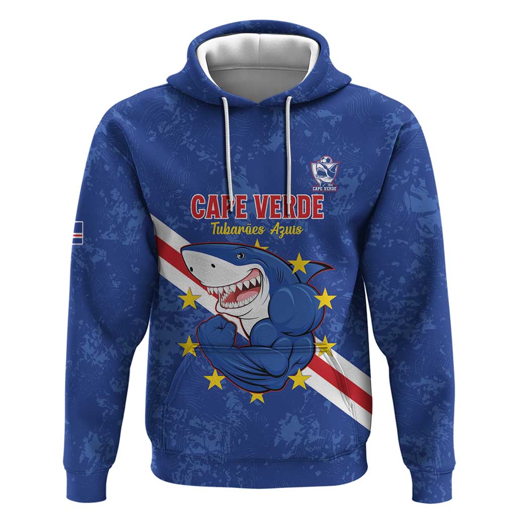 Custom Cape Verde Football Hoodie Go Blue Sharks LT15