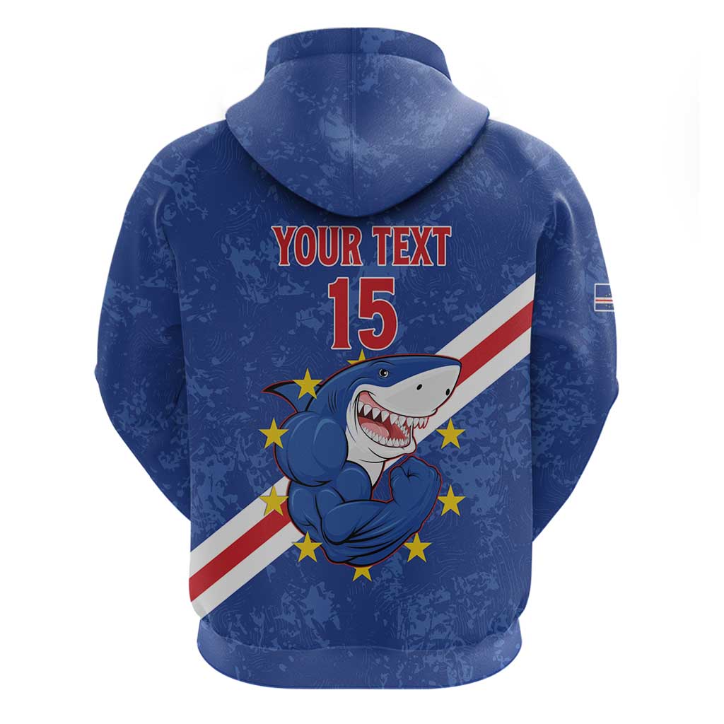 Custom Cape Verde Football Hoodie Go Blue Sharks LT15