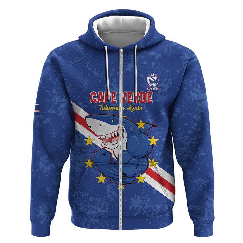Custom Cape Verde Football Hoodie Go Blue Sharks LT15