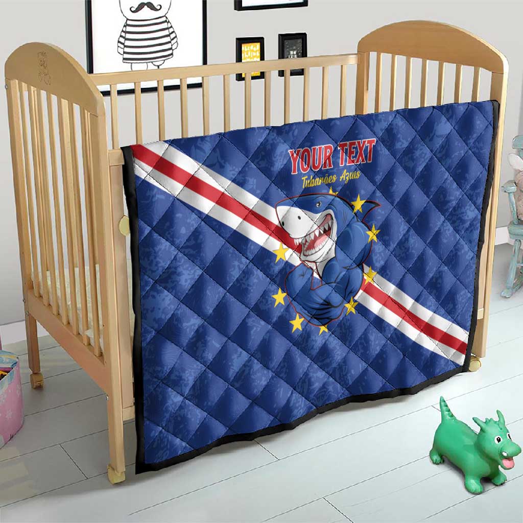 Custom Cabo Verde Football Quilt Go Tubaroes Azuis LT15