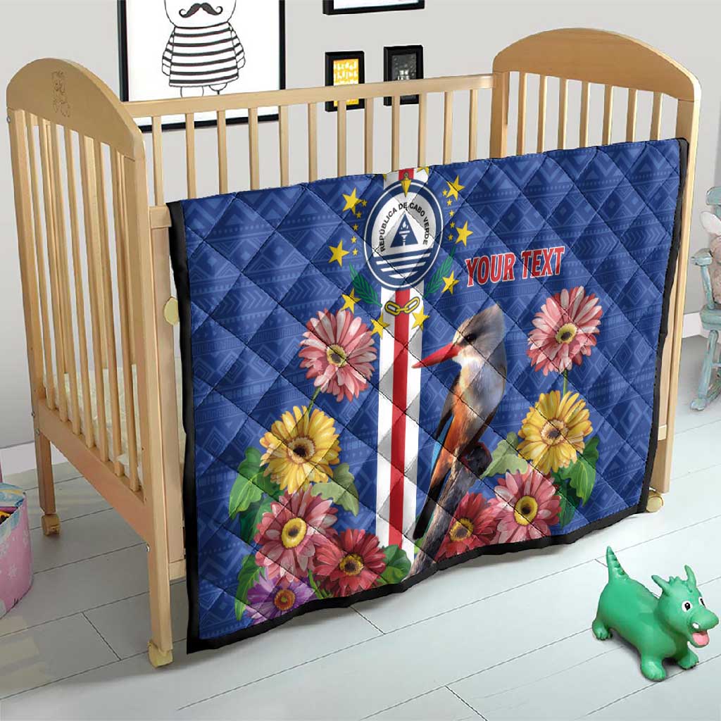 Personalised Cabo Verde Quilt Grey-Headed Kingfisher Mix Gerbera Daisy LT15