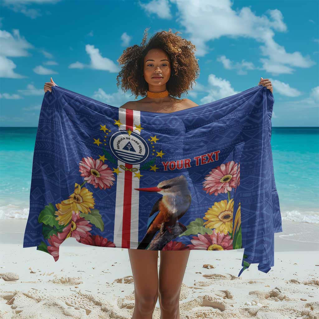 Personalised Cabo Verde Sarong Grey-Headed Kingfisher Mix Gerbera Daisy LT15