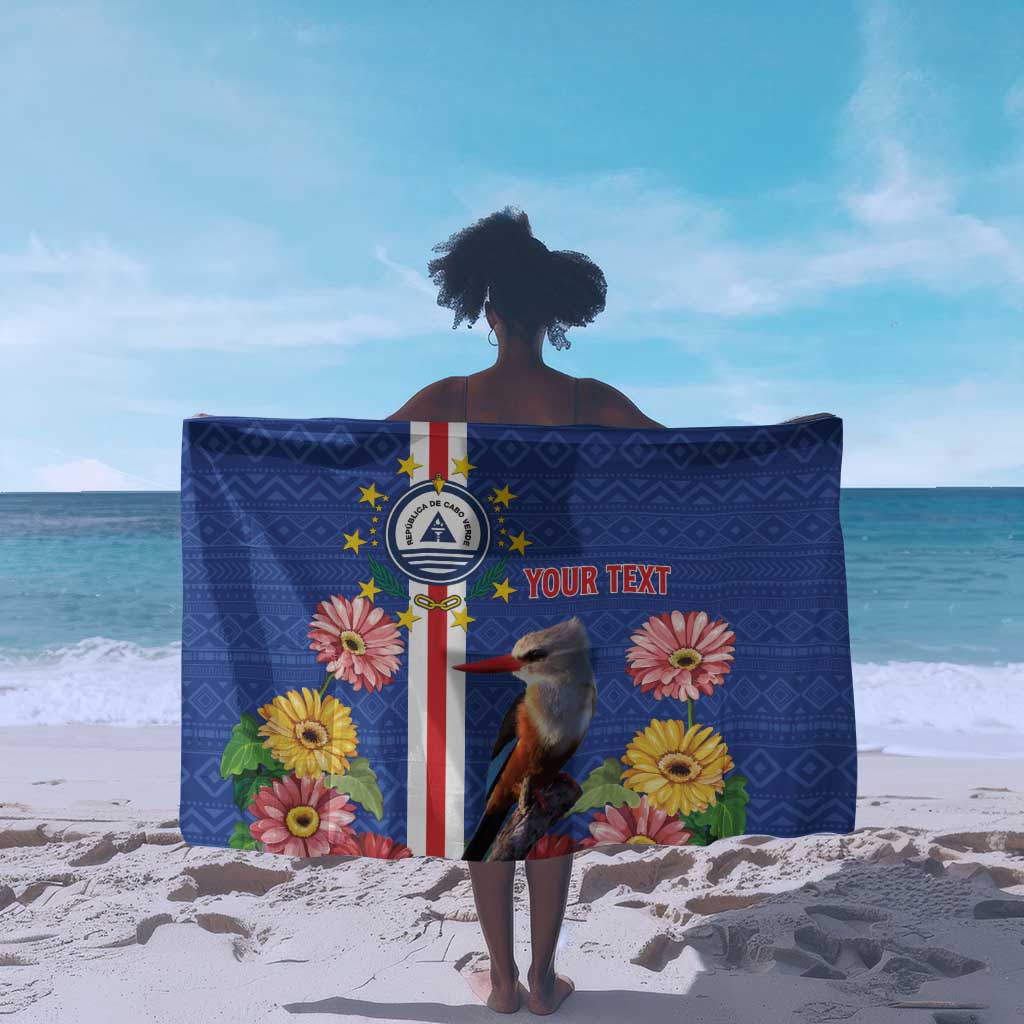 Personalised Cabo Verde Sarong Grey-Headed Kingfisher Mix Gerbera Daisy LT15