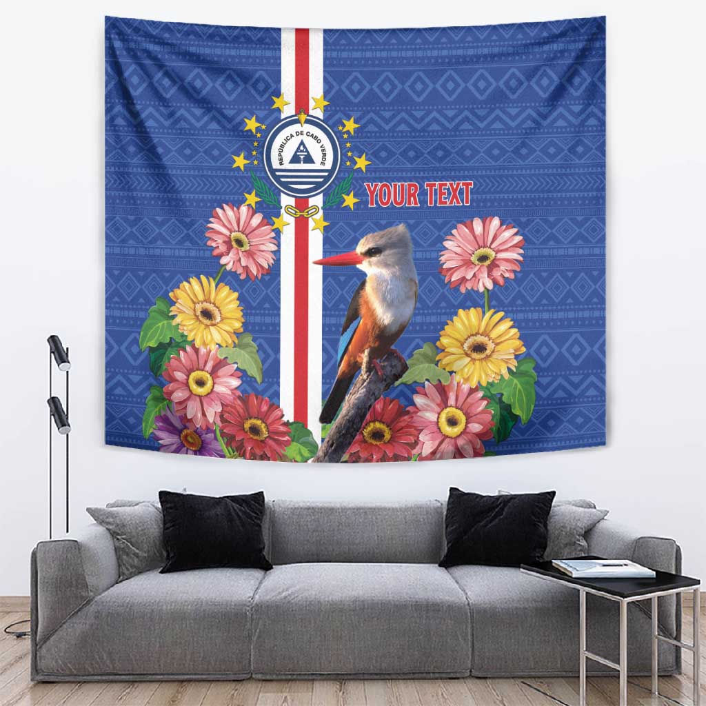 Personalised Cabo Verde Tapestry Grey-Headed Kingfisher Mix Gerbera Daisy LT15