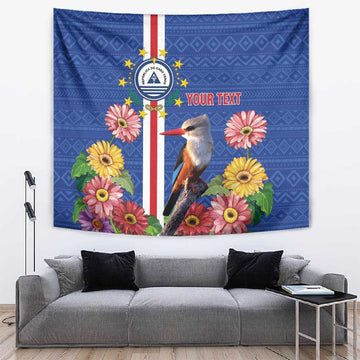 Personalised Cabo Verde Tapestry Grey-Headed Kingfisher Mix Gerbera Daisy LT15