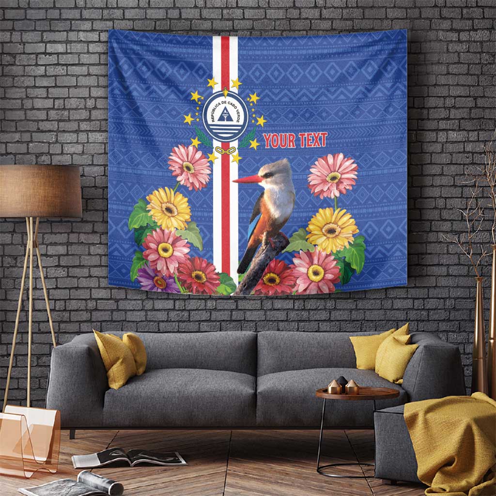 Personalised Cabo Verde Tapestry Grey-Headed Kingfisher Mix Gerbera Daisy LT15