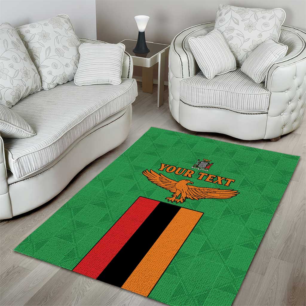 Personalised Afro Zambia Area Rug Flag Style Mix Kente Pattern LT15