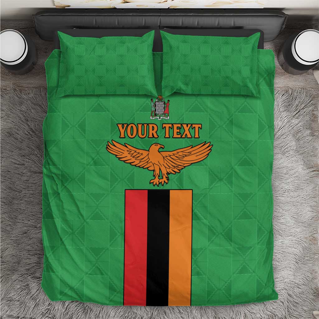 Personalised Afro Zambia Bedding Set Flag Style Mix Kente Pattern LT15