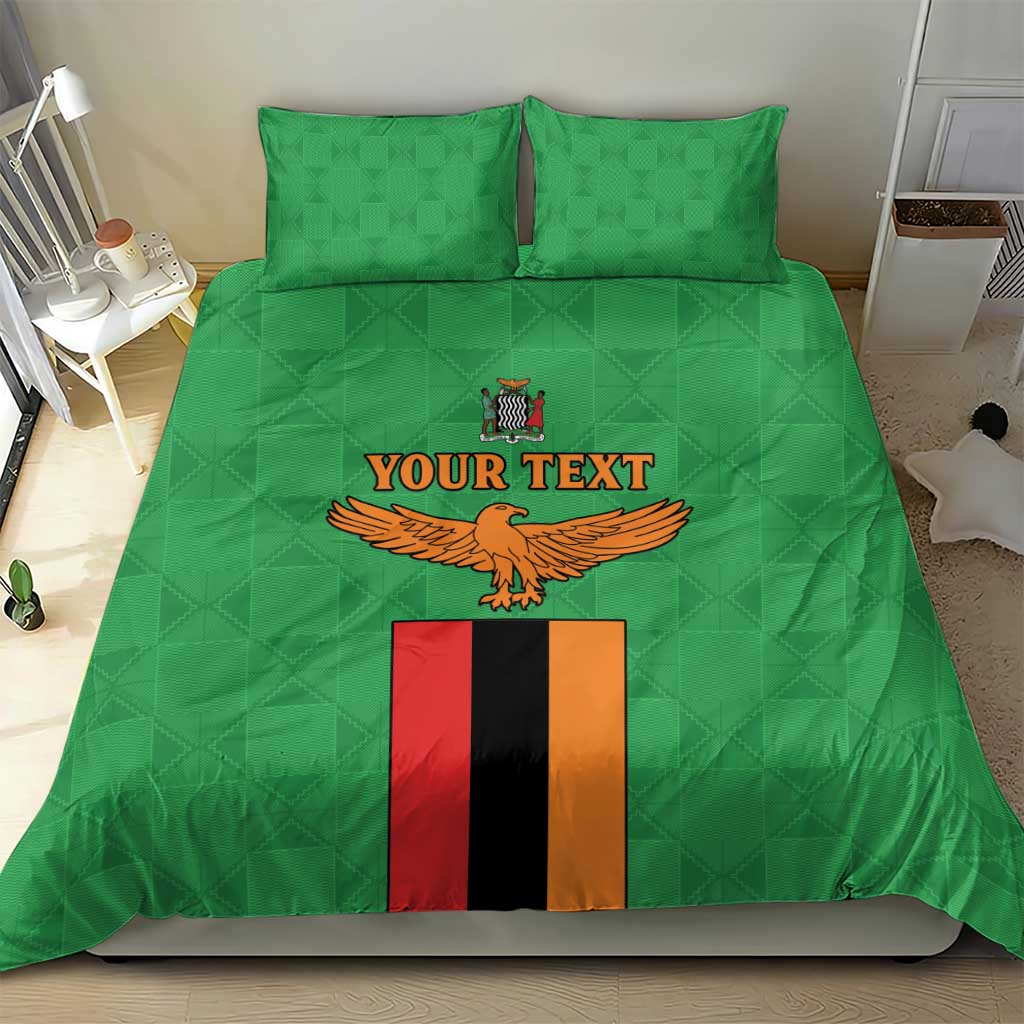 Personalised Afro Zambia Bedding Set Flag Style Mix Kente Pattern LT15