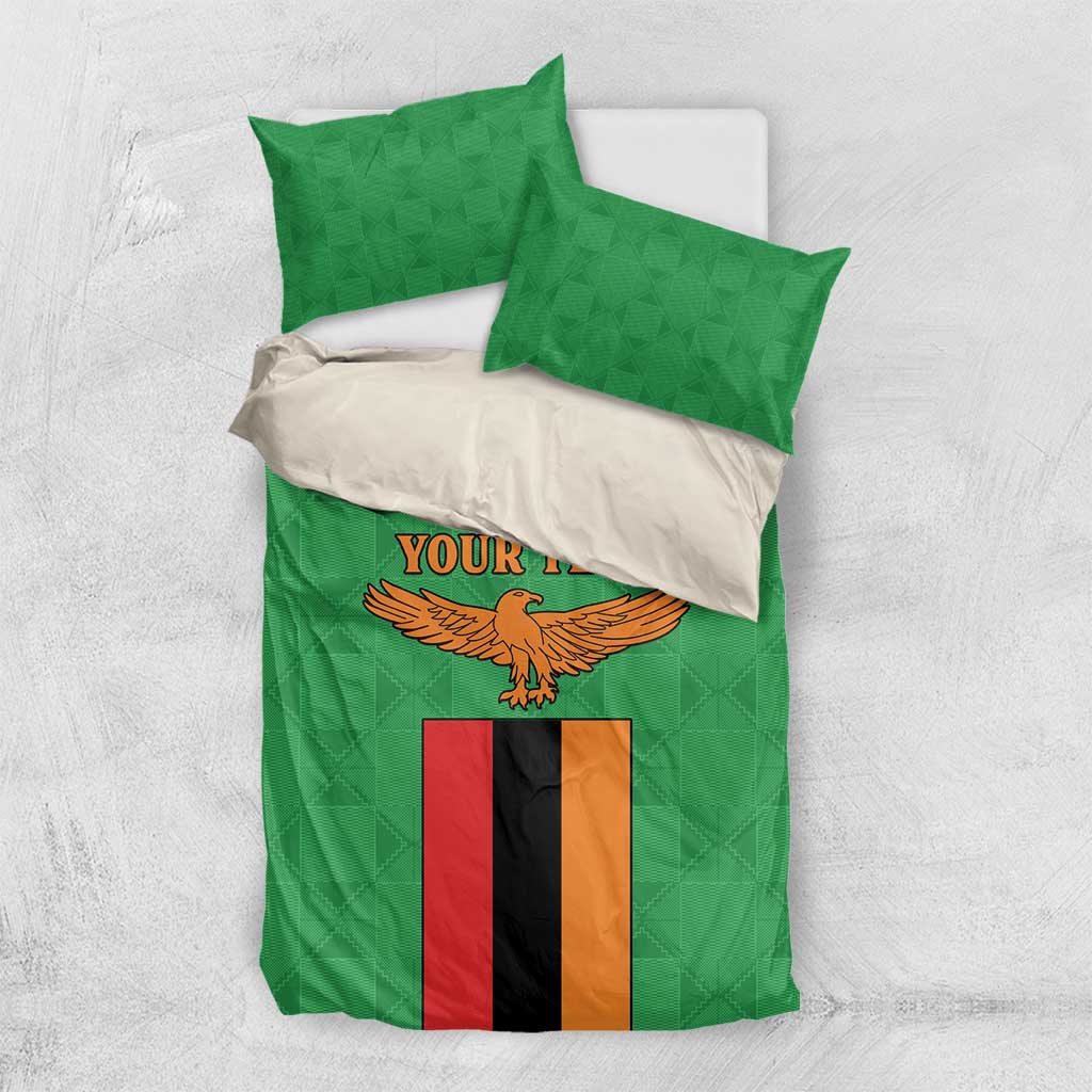 Personalised Afro Zambia Bedding Set Flag Style Mix Kente Pattern LT15