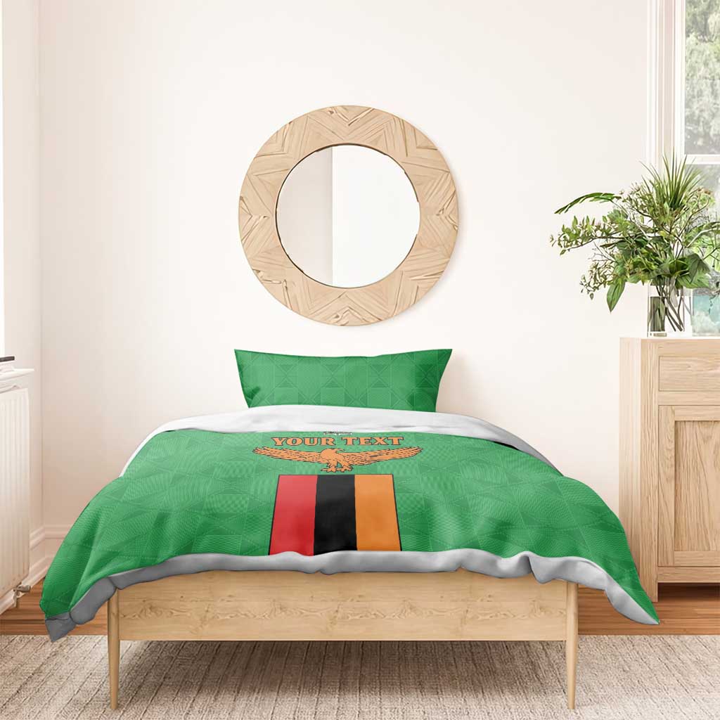 Personalised Afro Zambia Bedding Set Flag Style Mix Kente Pattern LT15