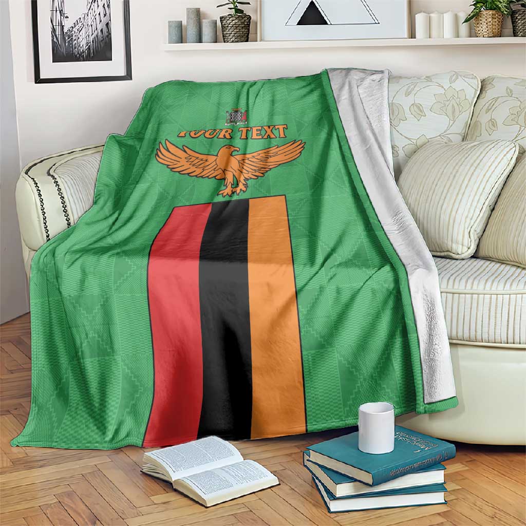 Personalised Afro Zambia Blanket Flag Style Mix Kente Pattern LT15