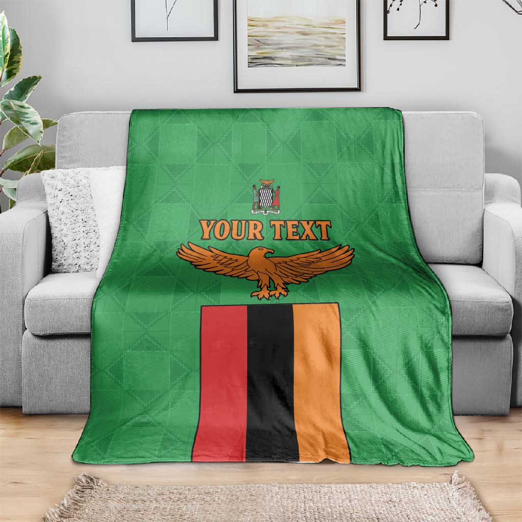Personalised Afro Zambia Blanket Flag Style Mix Kente Pattern LT15