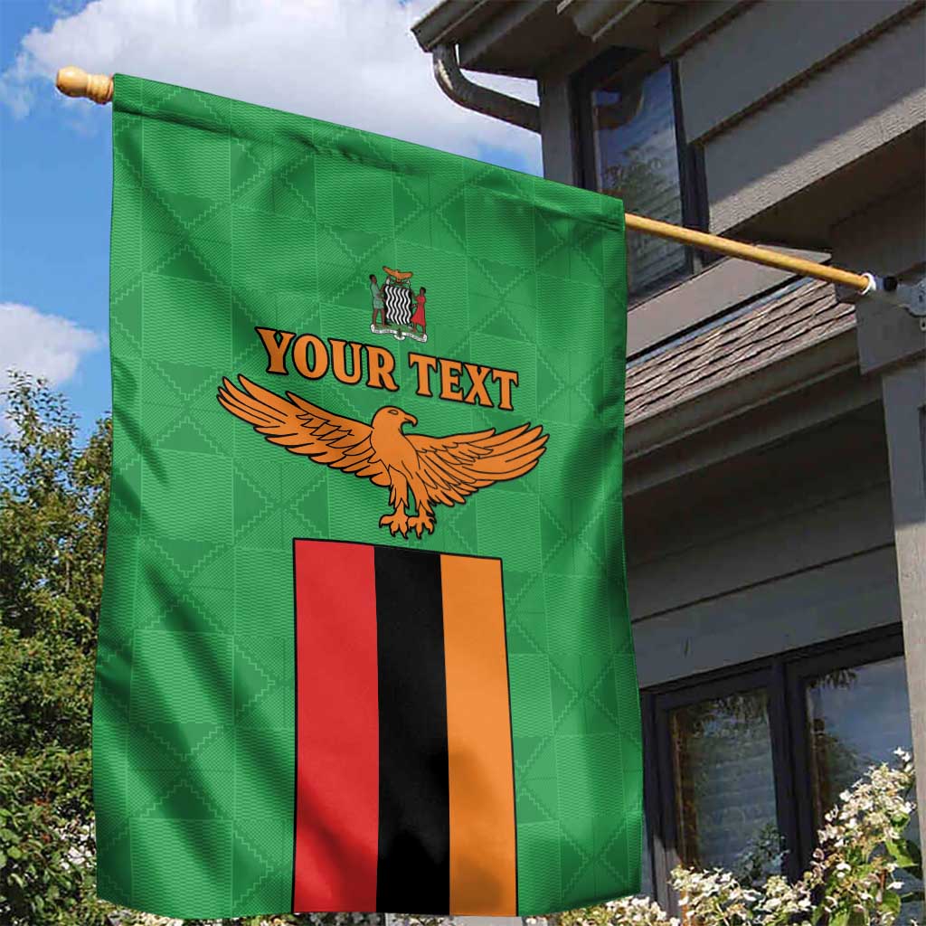 Personalised Afro Zambia Garden Flag Flag Style Mix Kente Pattern LT15