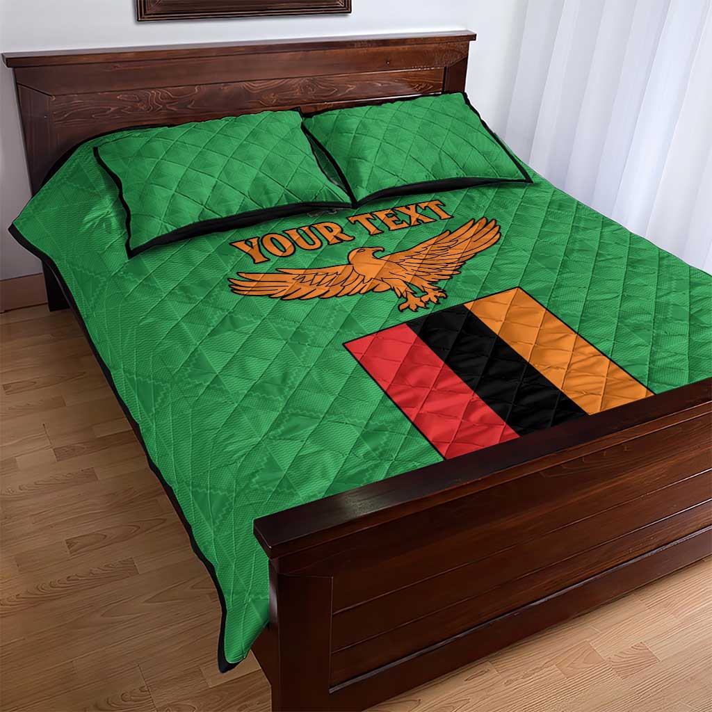 Personalised Afro Zambia Quilt Bed Set Flag Style Mix Kente Pattern LT15