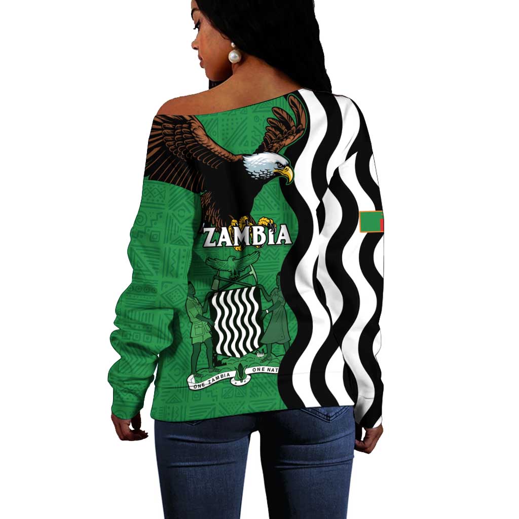 Icitungu ca Zambia Off Shoulder Sweater One Zambia One Nation LT15