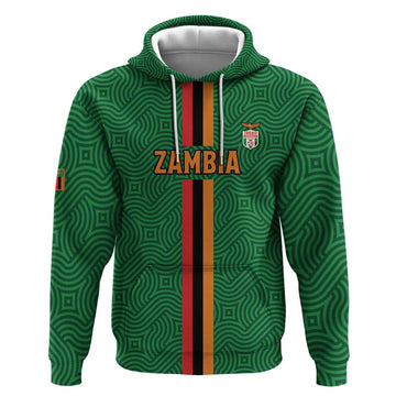 Custom Zambia Football Hoodie Go Copper Bullets LT15
