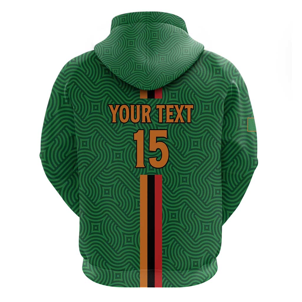Custom Zambia Football Hoodie Go Copper Bullets LT15