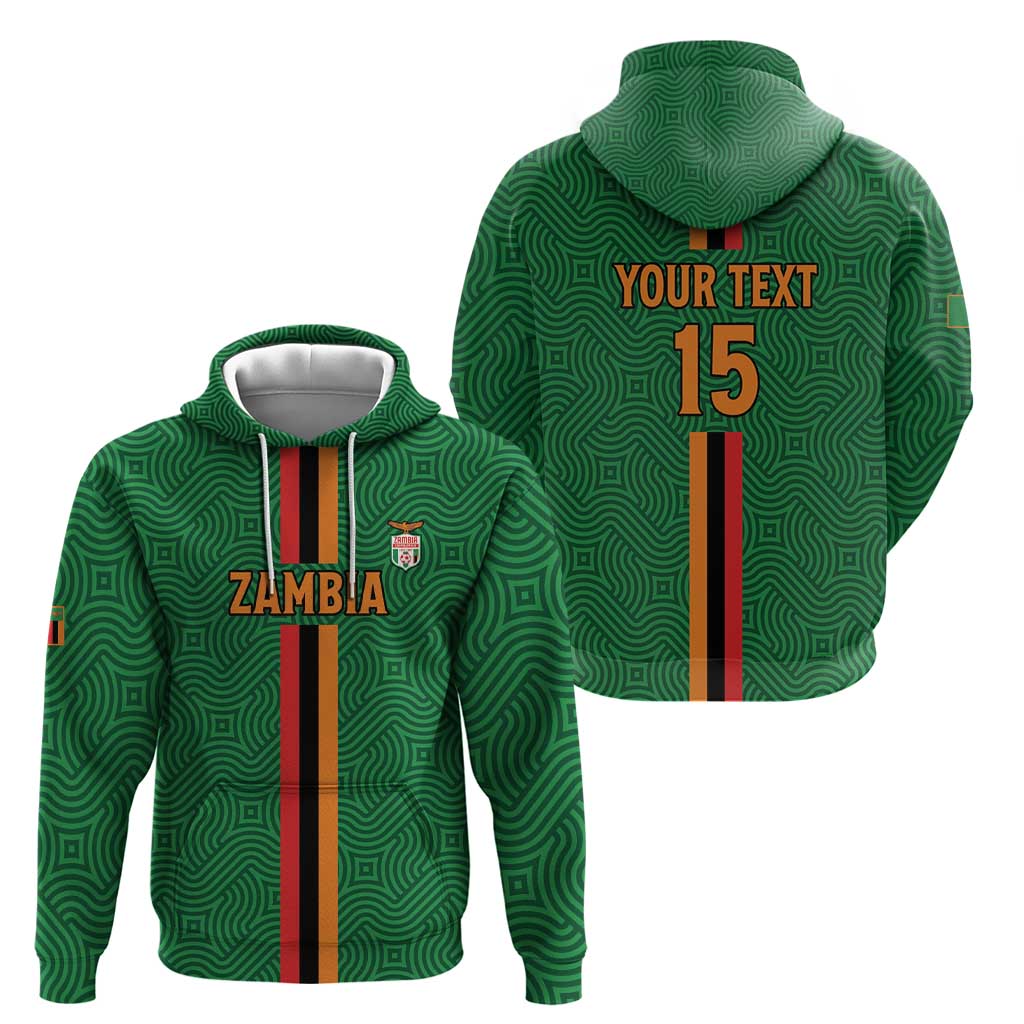 Custom Zambia Football Hoodie Go Copper Bullets LT15
