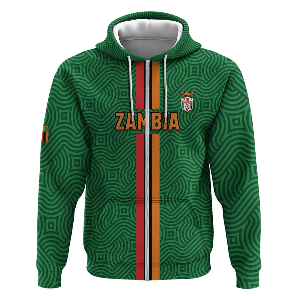 Custom Zambia Football Hoodie Go Copper Bullets LT15