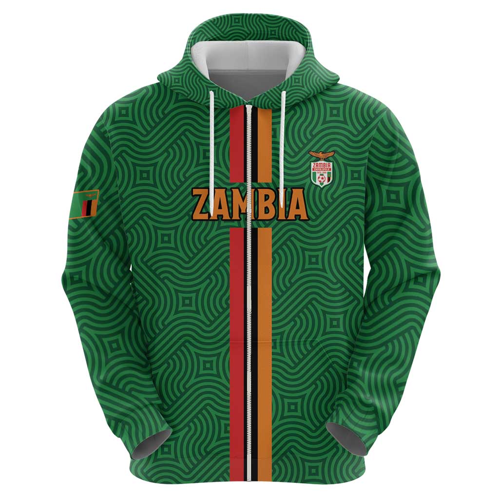 Custom Zambia Football Hoodie Go Copper Bullets LT15