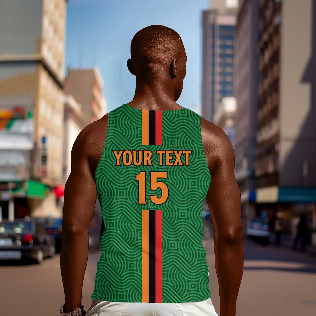 Custom Zambia Football Men Tank Top Go Chipolopolo LT15