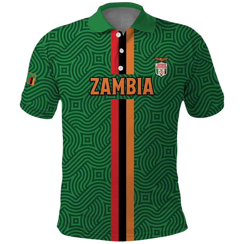 Custom Zambia Football Polo Shirt Go Copper Bullets LT15