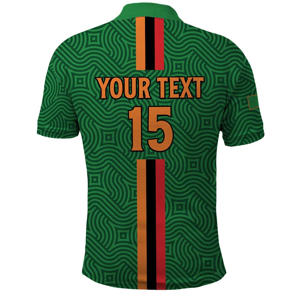 Custom Zambia Football Polo Shirt Go Copper Bullets LT15