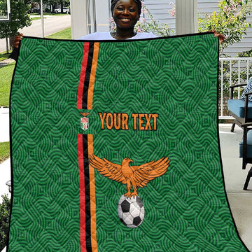 Custom Zambia Football Quilt Go Chipolopolo LT15