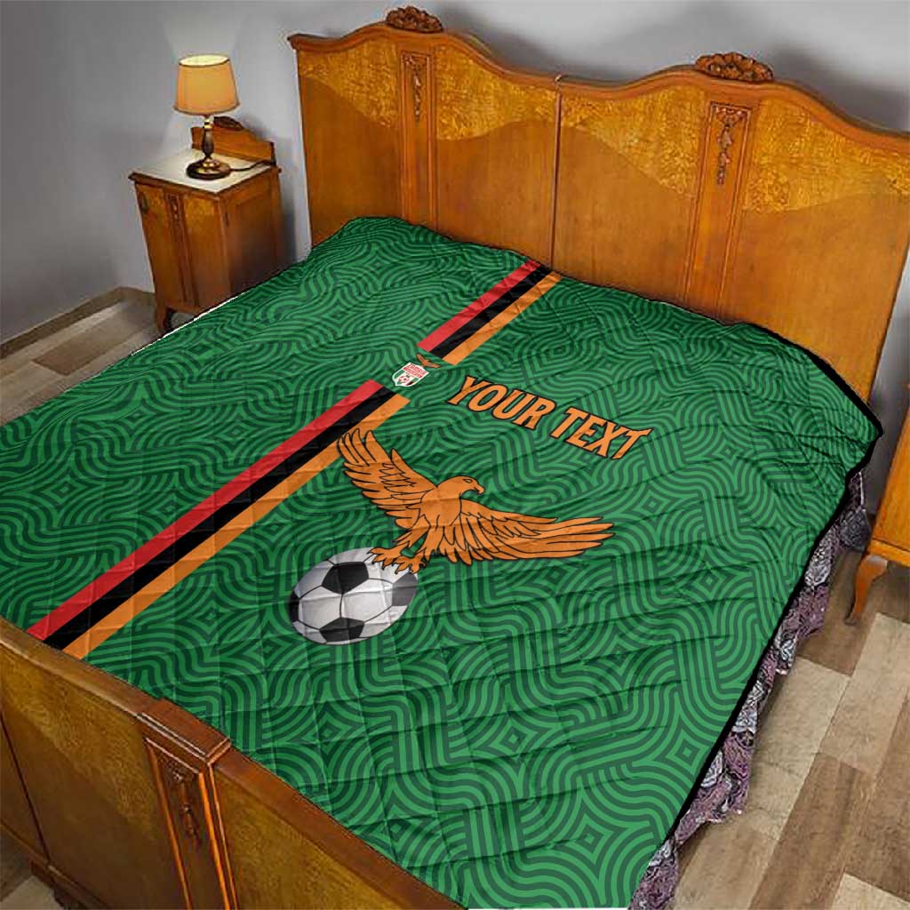 Custom Zambia Football Quilt Go Chipolopolo LT15