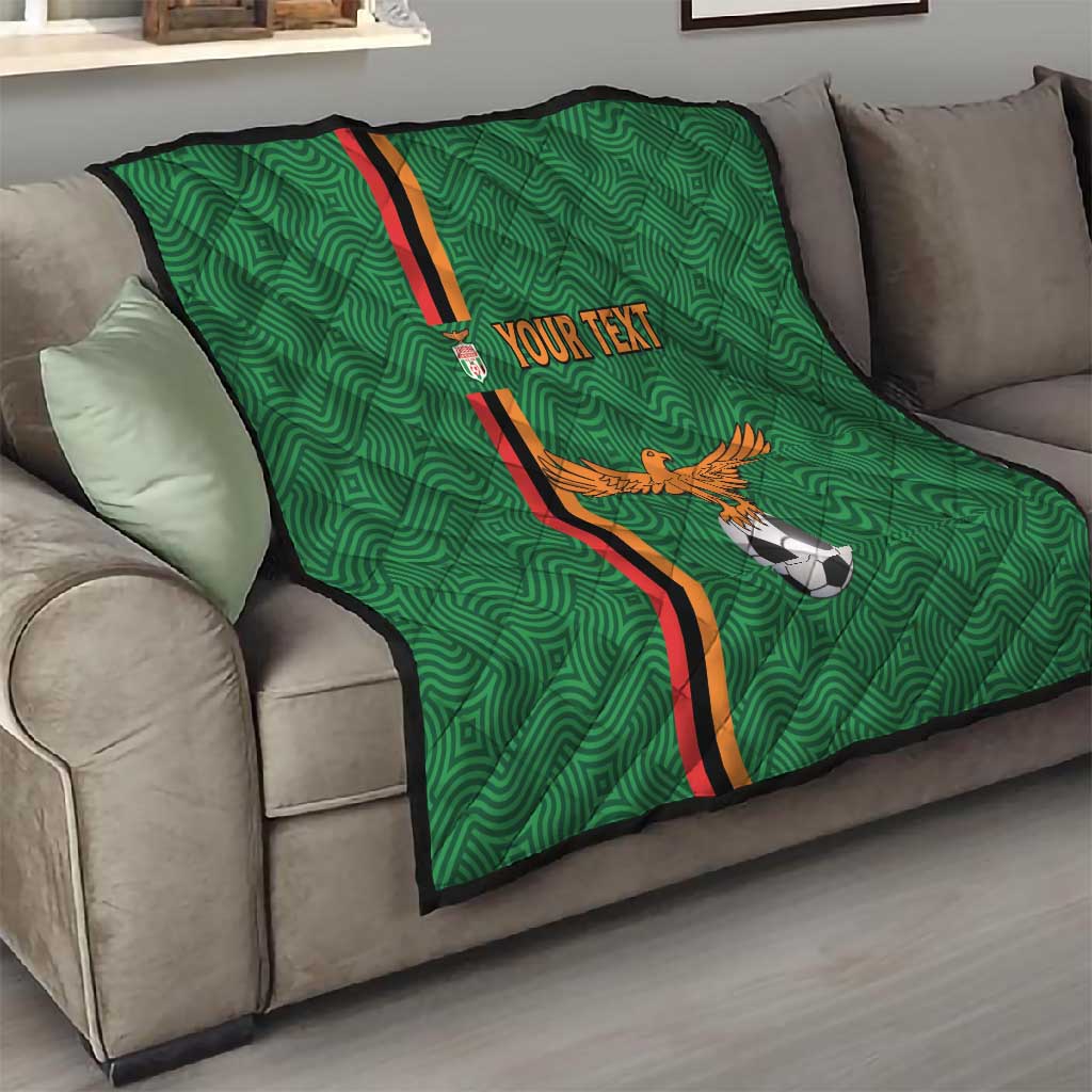 Custom Zambia Football Quilt Go Chipolopolo LT15